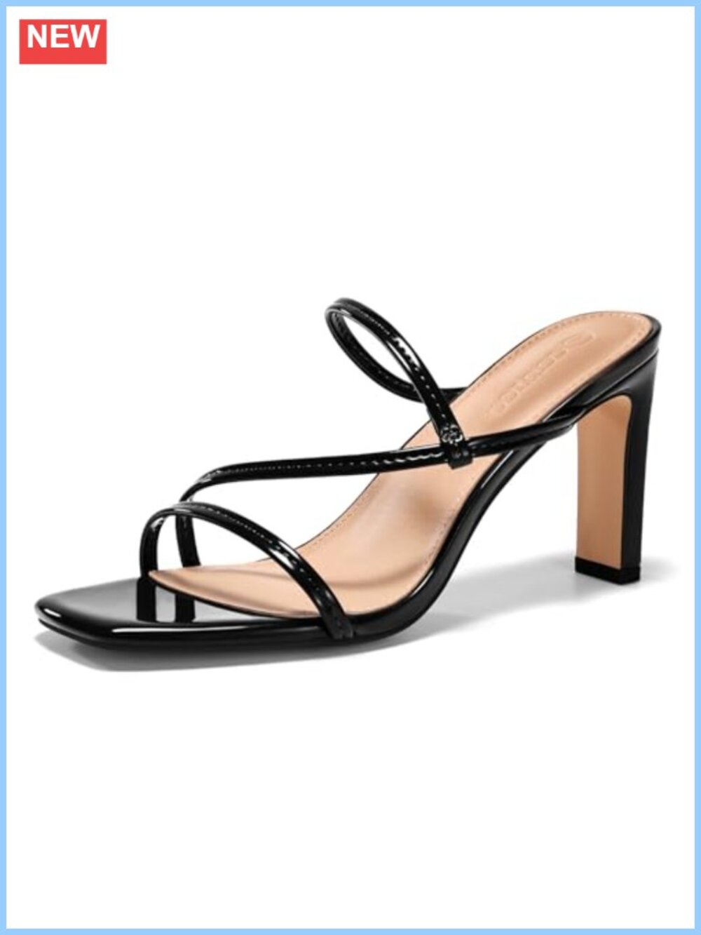 Strappy Chunky Heel Sandals Square Open Toe Slip On Summer Dress Shoes